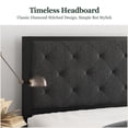 thumbnail image 4 of Amolife Twin Size Metal Bed Frame with Upholstered Headboard, Dark Gray, 4 of 8