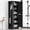 Black, variant on Tall Bathroom Storage Cabinet, Freestanding Storage Cabinet with Hook and Adjustable Shelf, MDF Board (White)