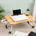 thumbnail image 2 of Zootealy Laptop Desk Foldable Bed Table Portable Multi-Function Lap Bed Tray Table with Storage Drawer and Cup Slot, Notebook Stand Breakfast Bed Tray for Sofa, Bed, Terrace, Balcony, Garden, 2 of 8