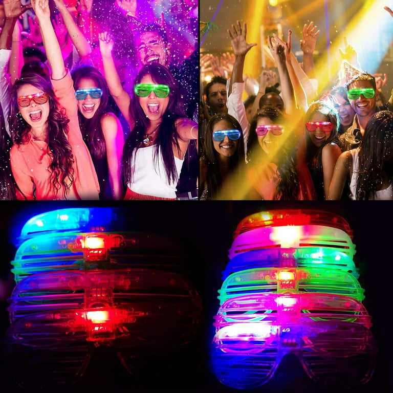  Light Up Glasses,Dark Party Colorful Glowing Glasses,Rechargeable  Music Festival Futuristic Technology Glasses LED Party Glasses,Birthday  Party Supplies : Toys & Games