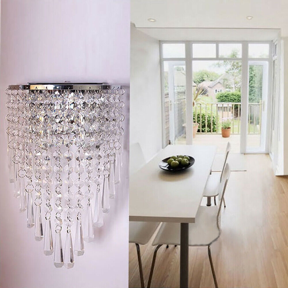 TFCFL Modern Semicircular Crystal Mirror Light Front Wall Lamp Fixture Bathroom Vanity Lights