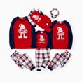thumbnail image 1 of Conjuntos de pijamas navideños a juego para toda la familia, mangas raglán, camiseta estampada de Elf Squad, pantalones a cuadros, 1 of 5