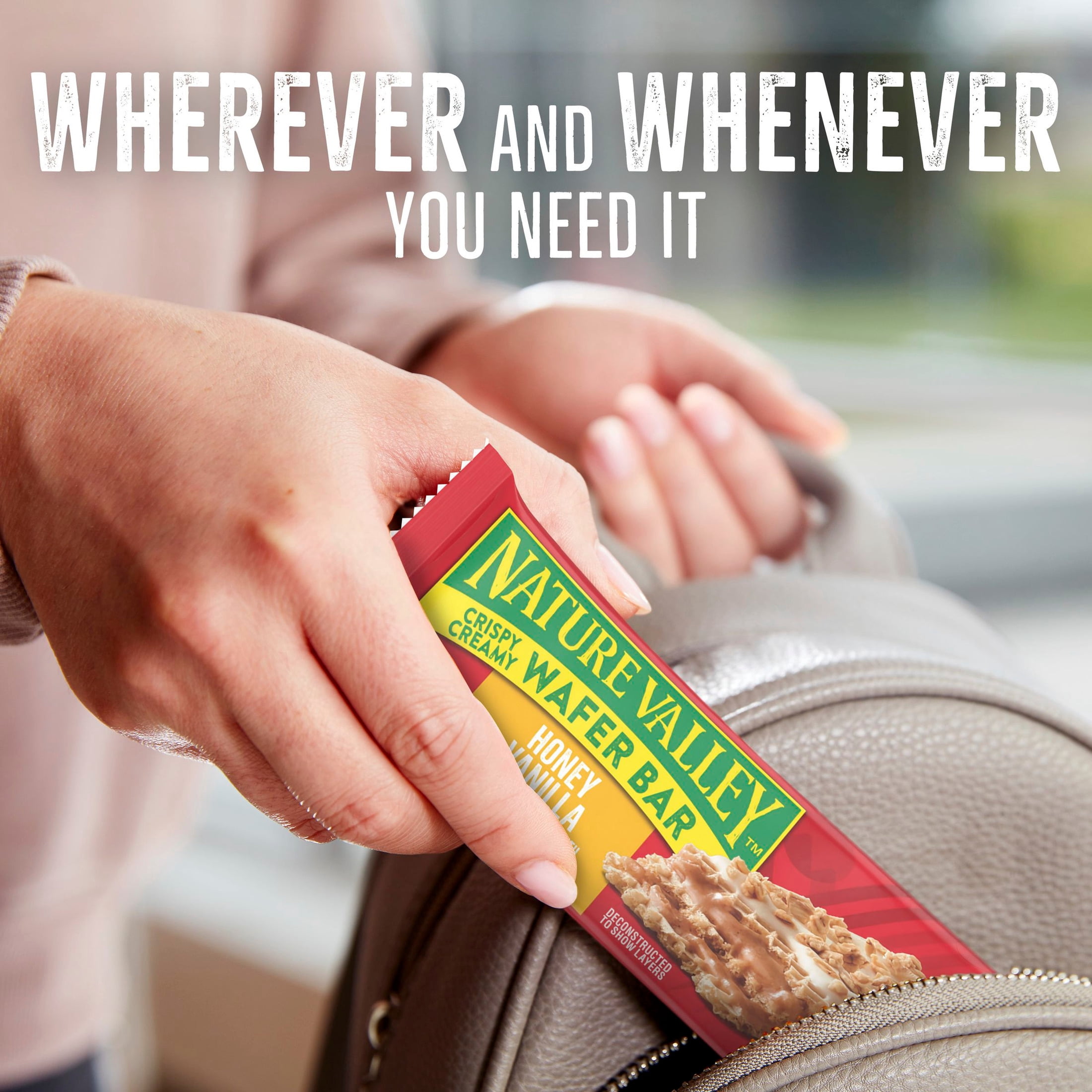 (3 pack) Nature Valley Crispy Creamy Wafer Bars, Honey Vanilla, Whole Grain, 5 Bars, 6.5 oz