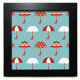 thumbnail image 1 of Umbrella Rain Weather Cloud Sun Black Square Frame Picture Wall Tabletop, 1 of 3