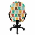 thumbnail image 3 of Autumn Office Chair Slipcover, Rubber Boots Rainy Days Footwear Fall Season Gardening Fashion Graphic Art, Protective Stretch Decorative Fabric Cover, Standard Size, Eggshell Multicolor, by Ambesonne, 3 of 5