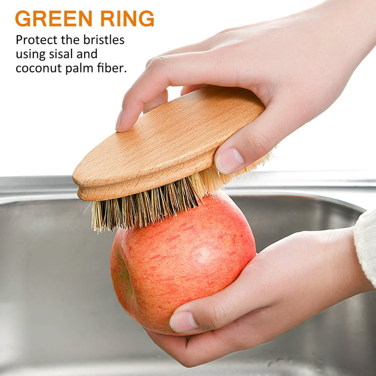 Vegetable Washing Brush Cleansing Natural Sisal Coconut Palm Brush Hygienic Kitchen Fruit Cleaning Brush for Home Restaurant, Size: 16, Other