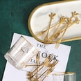 thumbnail image 3 of XINQIHANG 10 Pcs Stainless Steel Gold Leaf Creative Appetizer Cake Fruit Forks Set 4.7 Inches Tasting Dessert Forks Kitchen Accessory Wedding Party (Gold-10Fork), 3 of 6