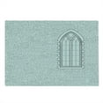 thumbnail image 2 of Brick Wall Cutting Board, Shabby Wall Sketch Pattern Architectural Building Facade with a Gothic Window, Decorative Tempered Glass Cutting and Serving Board, in 3 Sizes, by Ambesonne, 2 of 5