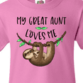 thumbnail image 4 of Inktastic My Great Aunt Loves Me Cute Sloth and Baby Youth T-Shirt, 4 of 5