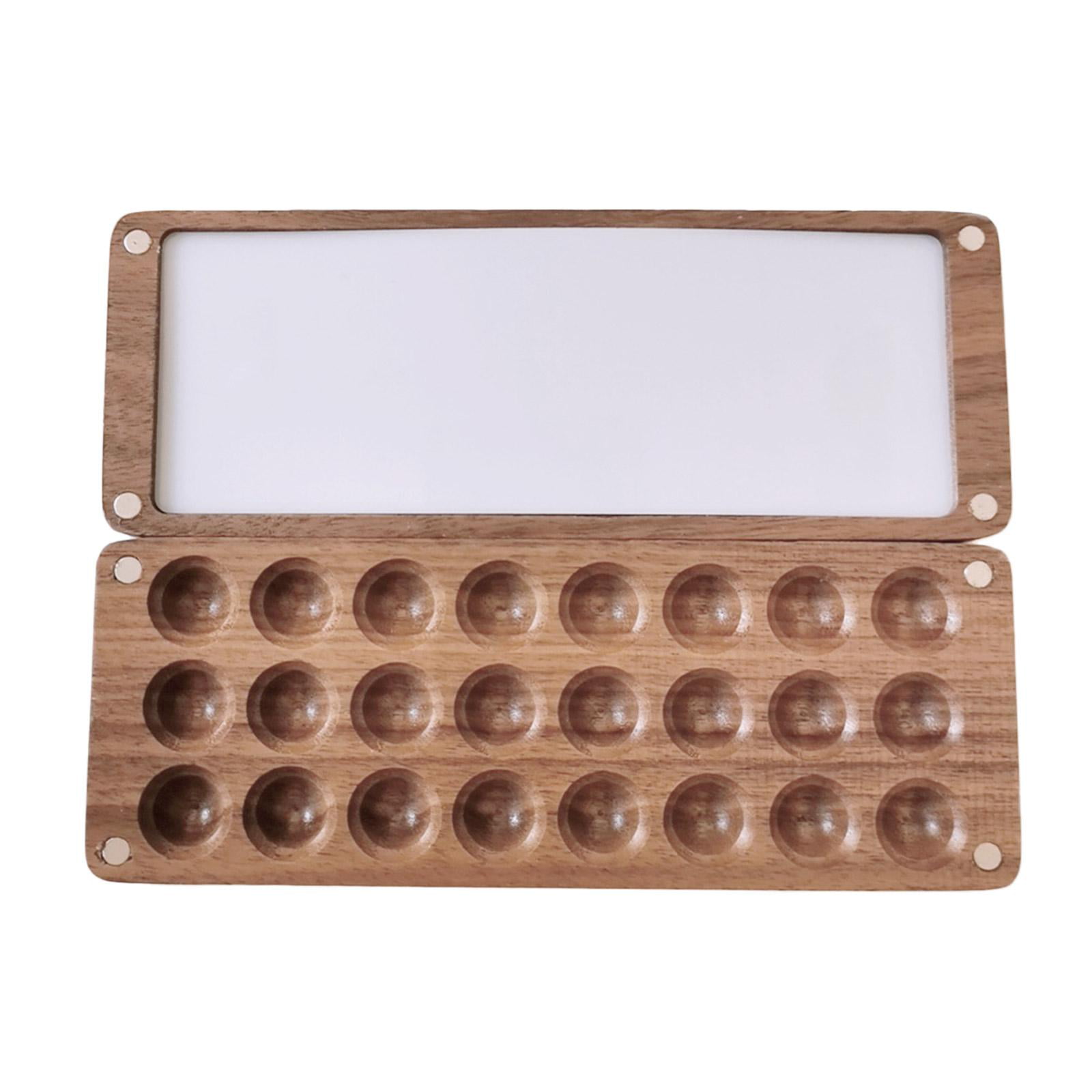 AOOKMIYA AOOKMIYA Compartment Wooden Palette Student Tray Portable Pai