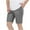 Gray, variant on Turilly Plus Size Shorts for Men Casual Pure Color Outdoors Pocket Beach Leather Trousers Trouser Cargo Shorts Pant