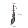 thumbnail image 3 of GOOHOCHY Espada de juguete pirata Espada de Halloween Fiestas temáticas Juguete pirata Halloween Pirata Cosplay Espada Juguete Pirata Disfraz Accesorio de fiesta, 3 of 8