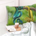 thumbnail image 4 of Pofeuu Blue Viper And Yellow Viper Snake Print Polyester Microfiber Plush Pillowcases, Super Soft and Cozy Pillow Case Covers with Envelop Closure（Pillow core not included）-20"x30", 4 of 6