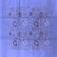 thumbnail image 1 of Ahgly Company Machine Washable Indoor Square Oriental Blue Industrial Area Rugs, 8' Square, 1 of 4