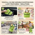 thumbnail image 4 of 2-in-1 Foldable Shopping Cart with Wheels, 2026 New Waterproof Grocery Cart on Wheels, Expandable Trolley Bag, Multifunctional Handcart for Home, Supermarket and Outdoor Use, 4 of 6
