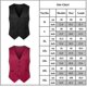 thumbnail image 3 of Chaleco de un solo pecho para hombre Traje Chaleco ajustado Outwear, 3 of 3