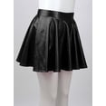 thumbnail image 5 of Jhaoyu Girls Metallic Dance Skater Skirt Holographic Flared Athletic Pleated A-Line Mini Skort Black 14, 5 of 7
