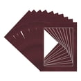 thumbnail image 3 of Dark Red Suede Picture Frame Mat for 20x24 Frames - Fits 16x20 Photos - 10 Mats, 3 of 7