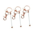 thumbnail image 2 of lionlar 3 Pieces Beadable Keychain Bar Beads Key for Jewelry Making DIY Pendant Rose gold, 2 of 9