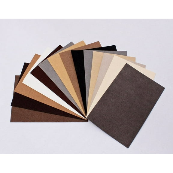 Ultrasuede ST (Soft) 6 Piece Variety Pack - Assorted 3"x 5" Precuts - Neutrals Naturals U008.01