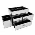 thumbnail image 2 of OnDisplay Amara 3 Drawer Tiered Silver Mirrored Makeup/Jewelry Organizer, 2 of 2