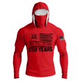 thumbnail image 5 of Zimjoy 4th of July Fishing Shirts for Men Patriotic America Flag Long Sleeve Shirt UPF 50+ UV Sun Protection Hoodie Tops Red S, 5 of 5