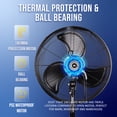 thumbnail image 5 of Tornado - 20 Inch High Velocity Metal Oscillating Pedestal Fan - Commercial, Industrial Use Water-Resistant, 5 of 6