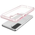 thumbnail image 3 of for Samsung Galaxy S21 FE /Fan Edition Crystal Clear Rugged Shockproof Hybrid PC+TPU Colorful Buttons Protection Back Cover ,Xpm Phone Case [Rose Gold Pink], 3 of 7