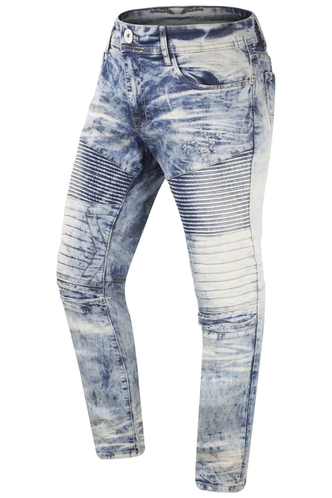 Men Denim Biker Jeans Slim Fit 