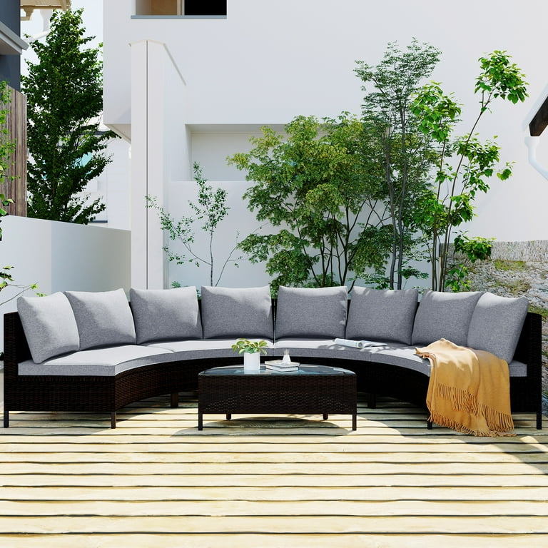 Rattan corner sofa 8 seater sale