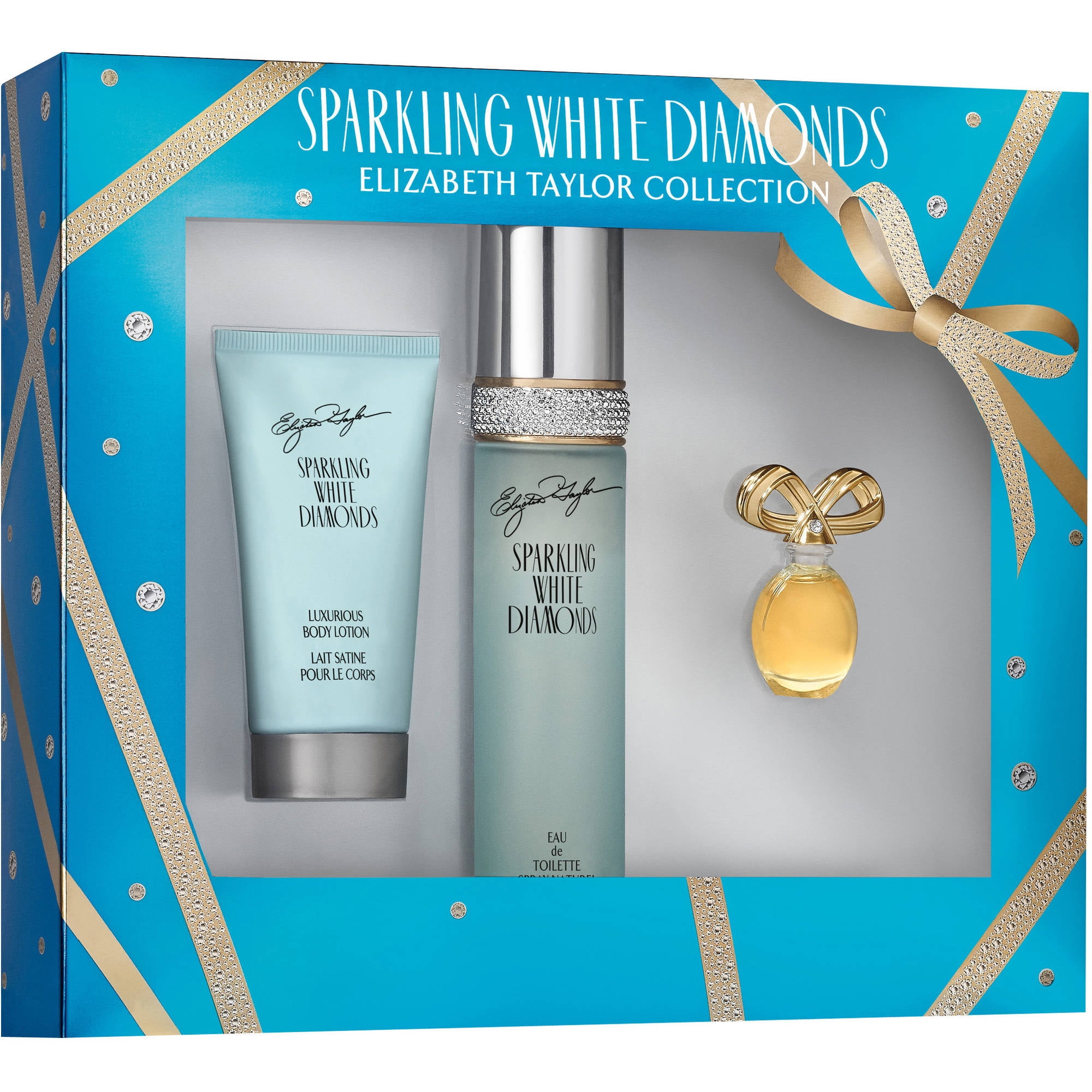 Sparkling White Diamonds by Elizabeth Taylor 3 Piece Fragrance Gift Set for Women