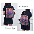 thumbnail image 4 of FORMRS Women's Travel Backpack Purse Anti-Theft Hidden Pockets Casual Shoulder Bag, Light Purple Flowers, 4 of 7