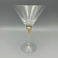 thumbnail image 3 of Orrefors Intermezzo Gold Crystal Martini Glass (Set of Two), 3 of 6