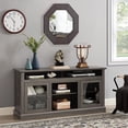 thumbnail image 2 of DEALTOPS Modern TV Stand Media Console Center with Open and Closed Space for TVs Up to 65'', Dark Walnut, 2 of 7