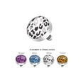 thumbnail image 1 of Surgical Steel Internally Threaded Leopard Print Inlayed Dome Dermal Top - SAS35, 1 of 6
