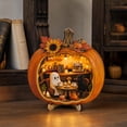 thumbnail image 5 of Halloween Pumpkin Wooden Display Stand 11 Inch Tabletop Decoration, Tool-Free Triangular Support Creates Stable Seasonal Accent, Halloween Party Decor for Home Store Shelf Mantel Counter, 5 of 5