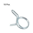 thumbnail image 2 of Uxcell 0.39'' Double Wire Motorcycle ATV Fuel Line Hose Tube Spring Clips Clamp Zinc Plated 10Pcs, 2 of 3