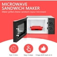 thumbnail image 6 of Microwave Sandwich Press Maker, Quick 2-Min Toastie, Panini, & Grilled Cheese Maker, No Power Cords, Wireless, Dishwasher Safe & Easy Clean, Red, 6 of 14