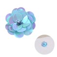 thumbnail image 4 of Small Applique Patch 3D Beading Flower Sequin Embroidered Lace Fabric Sew on Wedding Dress Cloth Accessory (Sky-blue), 4 of 5