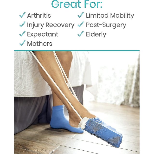 Sock Aid - Deslizador de calcetín fácil de poner y quitar - Dispositivo de asistencia para tirar LingWen 8390614177062