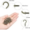 thumbnail image 4 of 20 ganchos pequeños de rosca de 1/2 pulgada para joyería, pequeños ganchos de metal para madera, techo, pared, para joyería, manualidades, llaves, tapas, plantas, guirnaldas de luces., 4 of 6