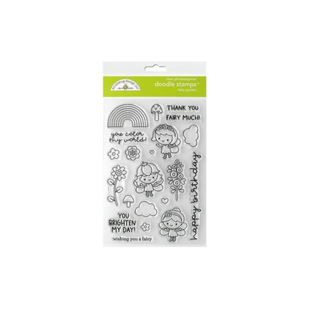 UPC: 0842715072114 | Doodlebug Collection Fairy Garden Doodle Stamps Fairy Garden