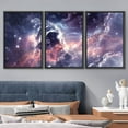 thumbnail image 3 of wall26 Framed Canvas Print Wall Art Celestial Electric Star Nebula Galaxy Astronomy &amp; Space Sky Digital Art Realism Rustic Scenic Colorful for Living Room, Bedroom, Office - 24"x36"x3 B, 3 of 5