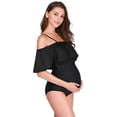thumbnail image 5 of Traje de baño de maternidad Bikinis para mujer Tankini Trajes de baño de verano Ropa de playa para embarazo Negro (3XL-Negro-3XL oso de fresa Electrónica, 5 of 5