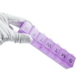thumbnail image 6 of Unique Bargains Lightweight 7 Compartment Single Row Pill Case Clear Purple, 6 of 6