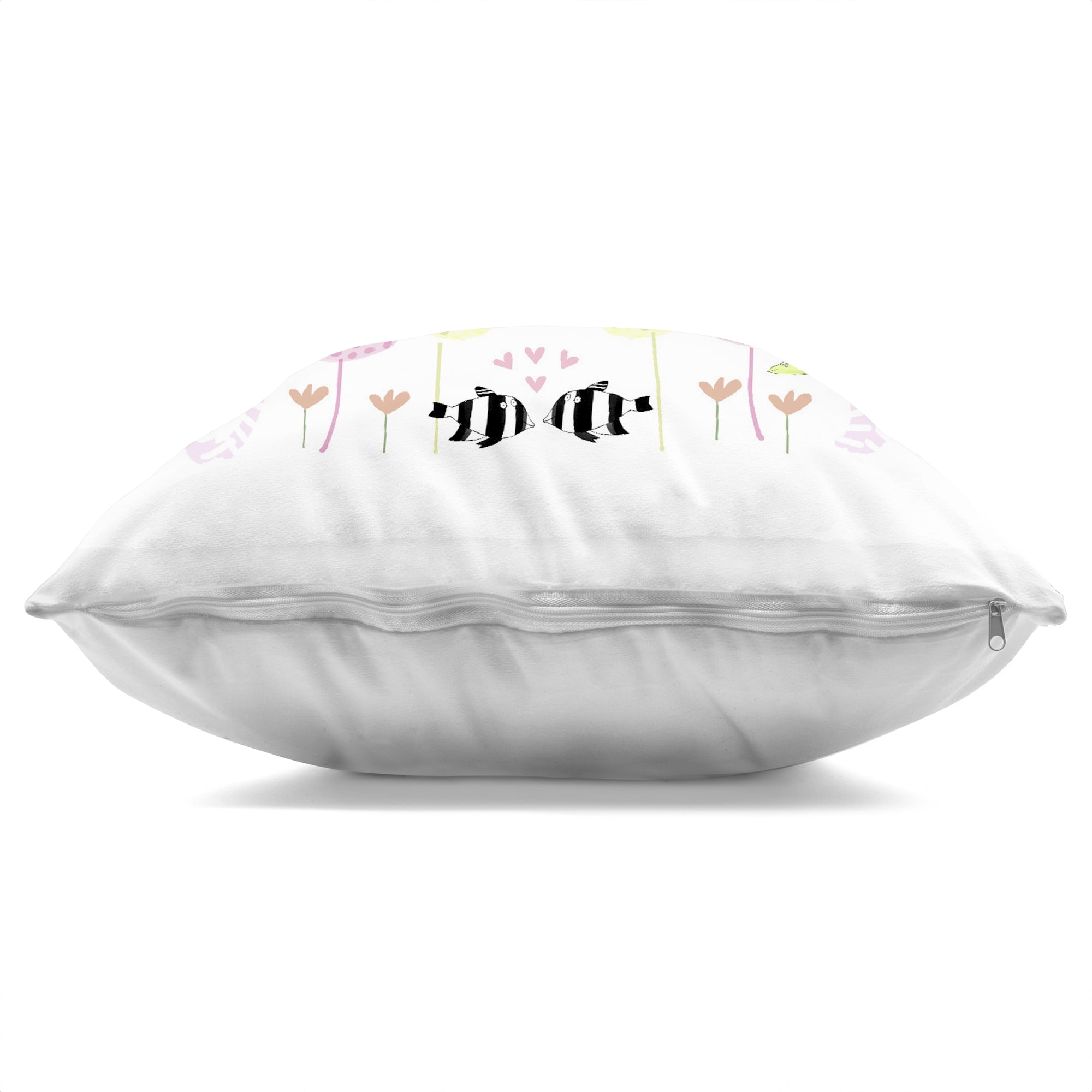 Stupell Industries Baby Dolphin & Flowers Decorative Printed Throw Pillow design by Carla Daly, 18 x 7 x 18