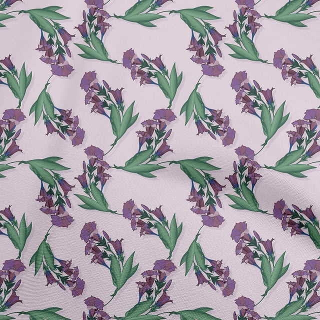 oneOone Cotton Poplin Light Pink Fabric Floral Craft Projects Decor Fabric Printed By The Yard 56 Inch Wide