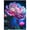8-TZ, variant on Painting Rose Peony Flower Needlework Craft Kit Moon Night Landscape Handicraft, 30*40 cm, frame not included.