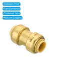 thumbnail image 3 of Unique Bargains 1/4 X 1/4 Inch Push Plumbing Fitting, Brass Quick Straight Coupling Fittings with Disconnect Tool, 3 of 5