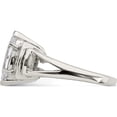 thumbnail image 4 of Sterling Silver Rhodium-Plated Marquise Shape Center Cz Ring (Size 7) Made In China qr2021-7, 4 of 5